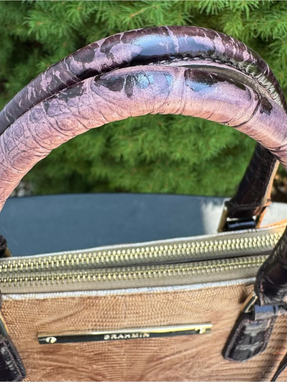 Brahmin Lincoln Satchel in Toasted Almond
